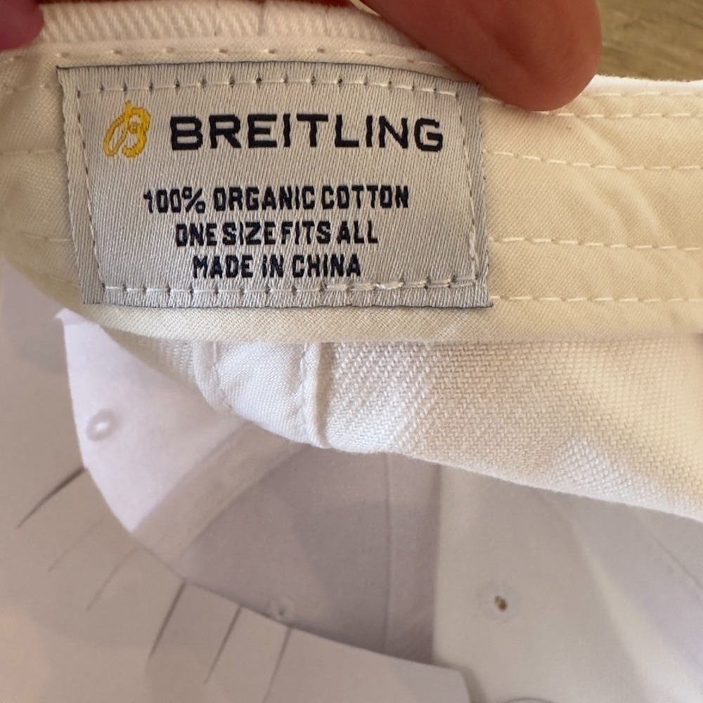 NEW Breitling Watch Company 1884 Embroidered Logo Men's Hat-White Organic Cap - Picture 13 of 13